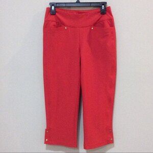 Tail Red Cropped Golf Pants with Pockets Stretch Active Athletic Ladies Sz 4